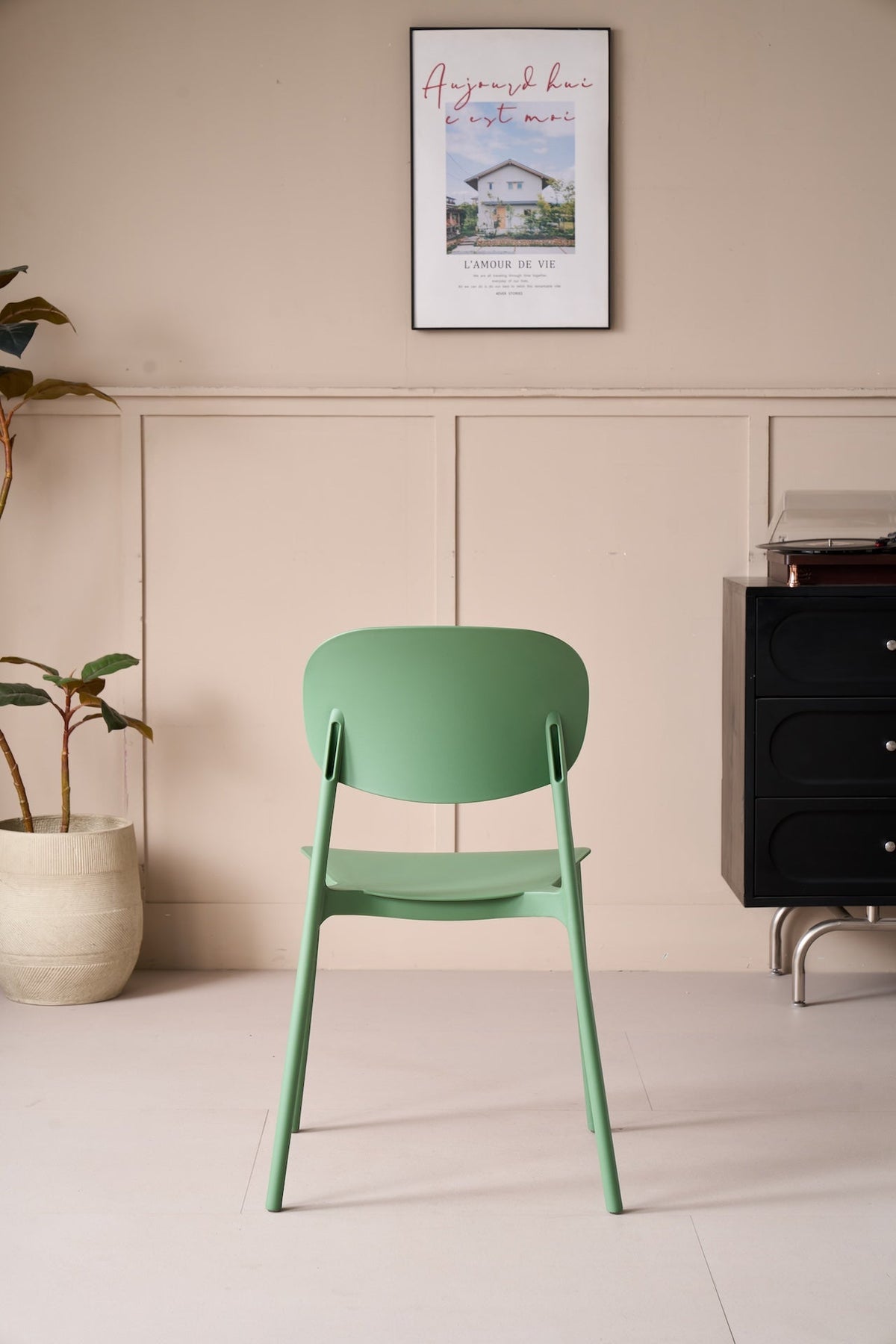 TuHome Milan Modern Dining Chair, Sophisticated High-Back Up - Olive