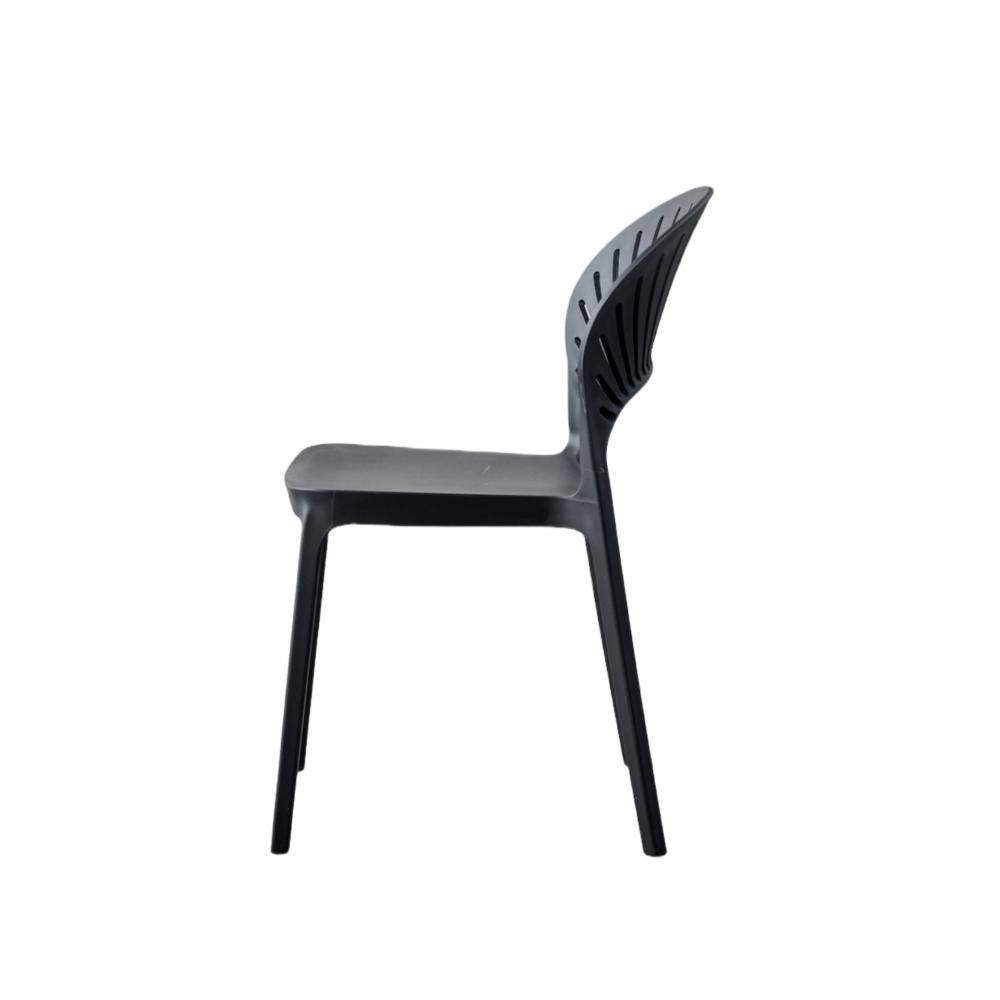 TuHome Paraiso Modern Dining Chair, Sophisticated High-Back  - Black