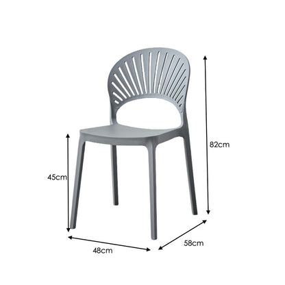 TuHome Paraiso Modern Dining Chair, Sophisticated High-Back  - Dark Grey