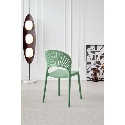 TuHome Paraiso Modern Dining Chair, Sophisticated High-Back  - Olive
