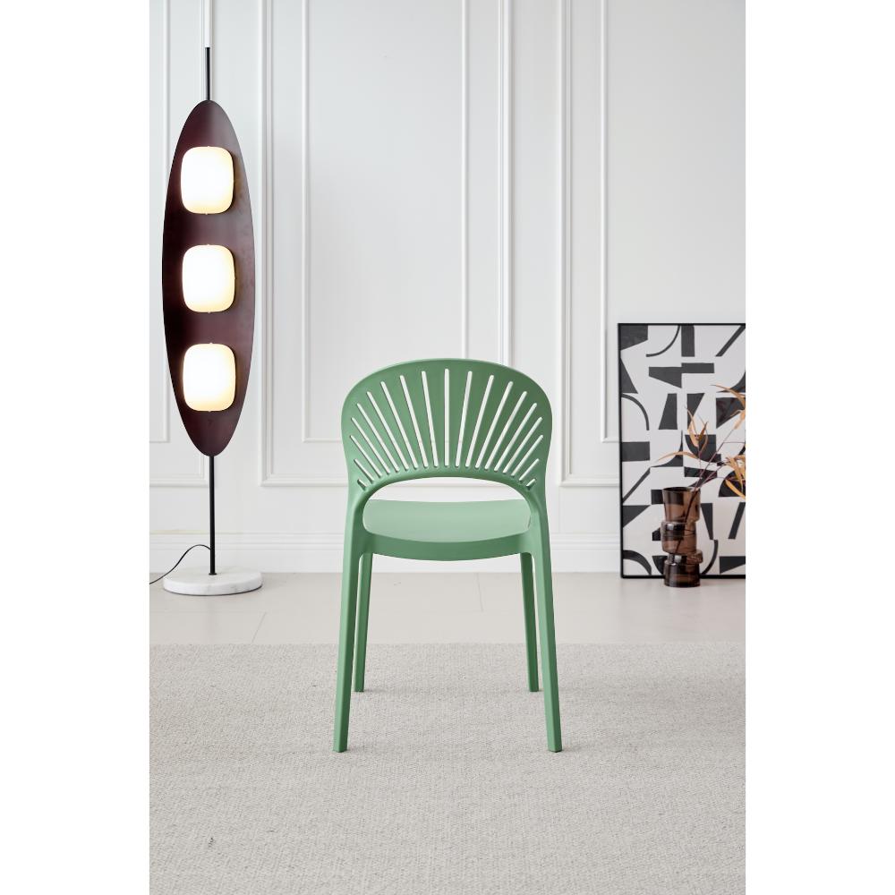 TuHome Paraiso Modern Dining Chair, Sophisticated High-Back  - Olive