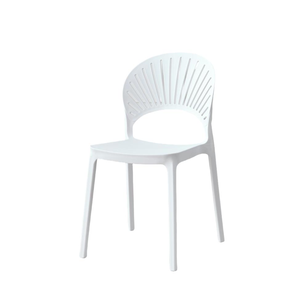 TuHome Paraiso Modern Dining Chair, Sophisticated High-Back  - White
