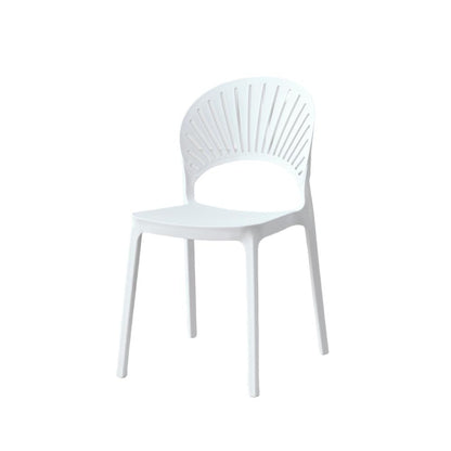 TuHome Paraiso Modern Dining Chair, Sophisticated High-Back  - White