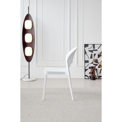 TuHome Paraiso Modern Dining Chair, Sophisticated High-Back  - White
