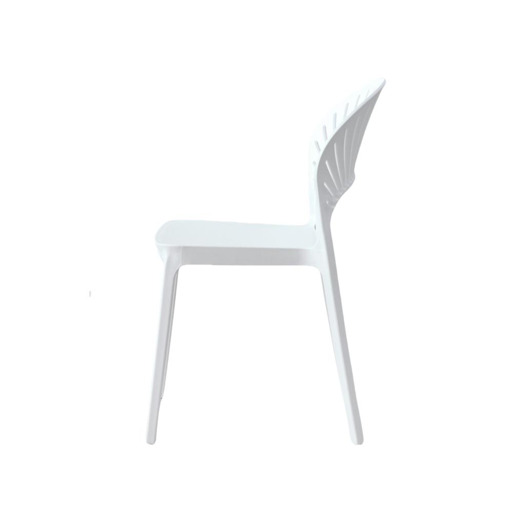 TuHome Paraiso Modern Dining Chair, Sophisticated High-Back  - White