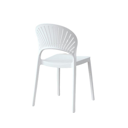 TuHome Paraiso Modern Dining Chair, Sophisticated High-Back  - White