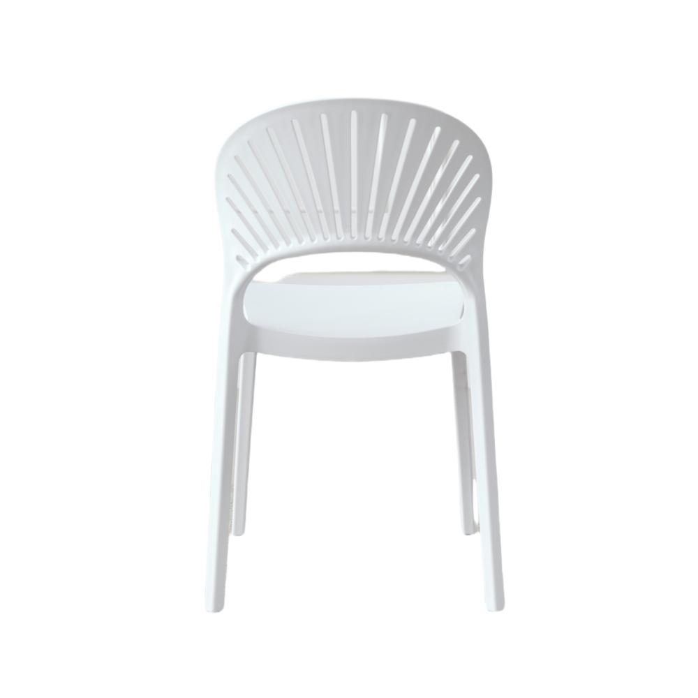 TuHome Paraiso Modern Dining Chair, Sophisticated High-Back  - White