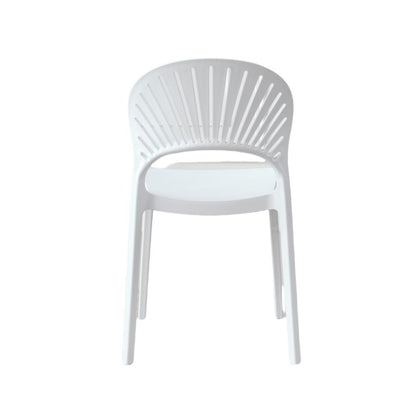 TuHome Paraiso Modern Dining Chair, Sophisticated High-Back  - White