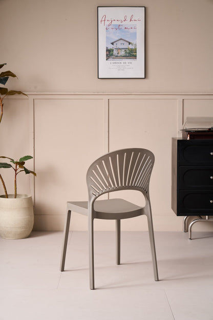 TuHome Paraiso Modern Dining Chair, Sophisticated High-Back  - Taupe