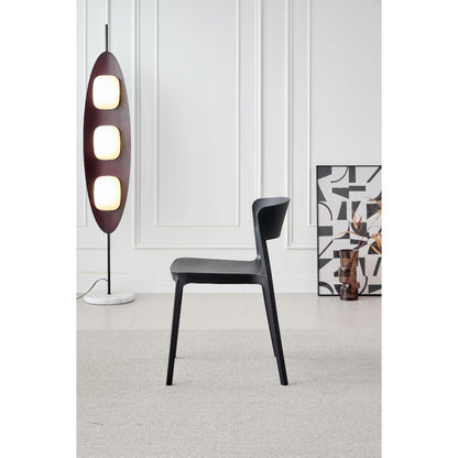 TuHome Monaco Modern Dining Chair, Sophisticated High-Back U - Black