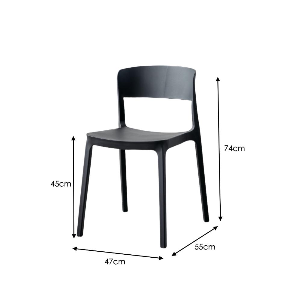TuHome Monaco Modern Dining Chair, Sophisticated High-Back U - Black