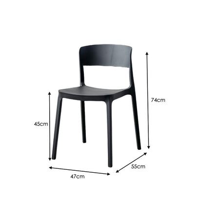 TuHome Monaco Modern Dining Chair, Sophisticated High-Back U - Black