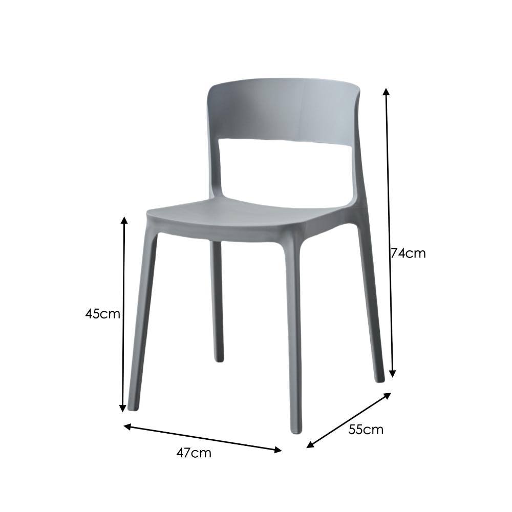 TuHome Monaco Modern Dining Chair, Sophisticated High-Back U - Dark Grey