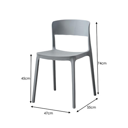TuHome Monaco Modern Dining Chair, Sophisticated High-Back U - Dark Grey