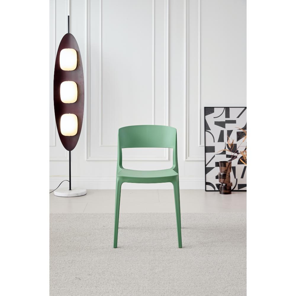 TuHome Monaco Modern Dining Chair, Sophisticated High-Back U - Olive