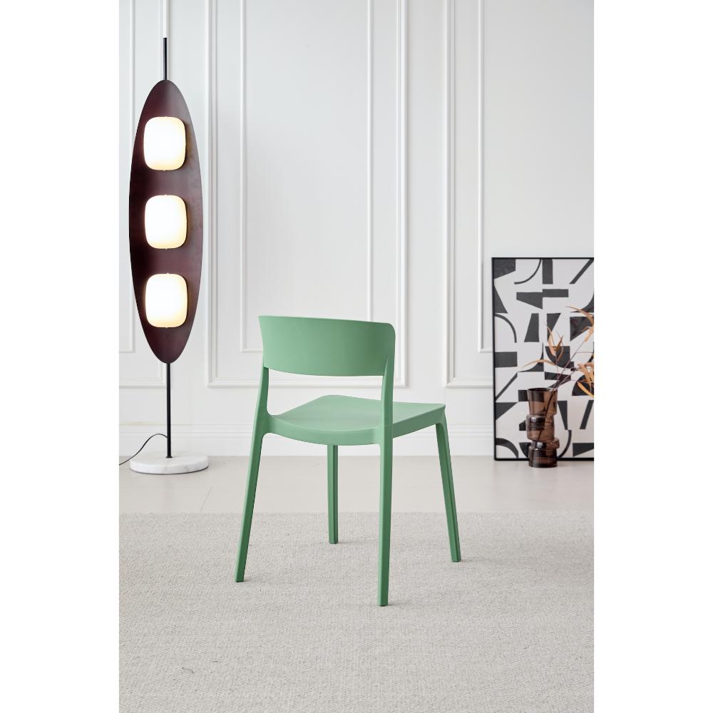 TuHome Monaco Modern Dining Chair, Sophisticated High-Back U - Olive