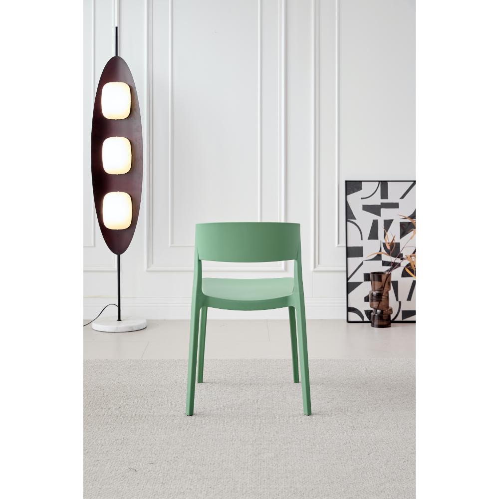 TuHome Monaco Modern Dining Chair, Sophisticated High-Back U - Olive