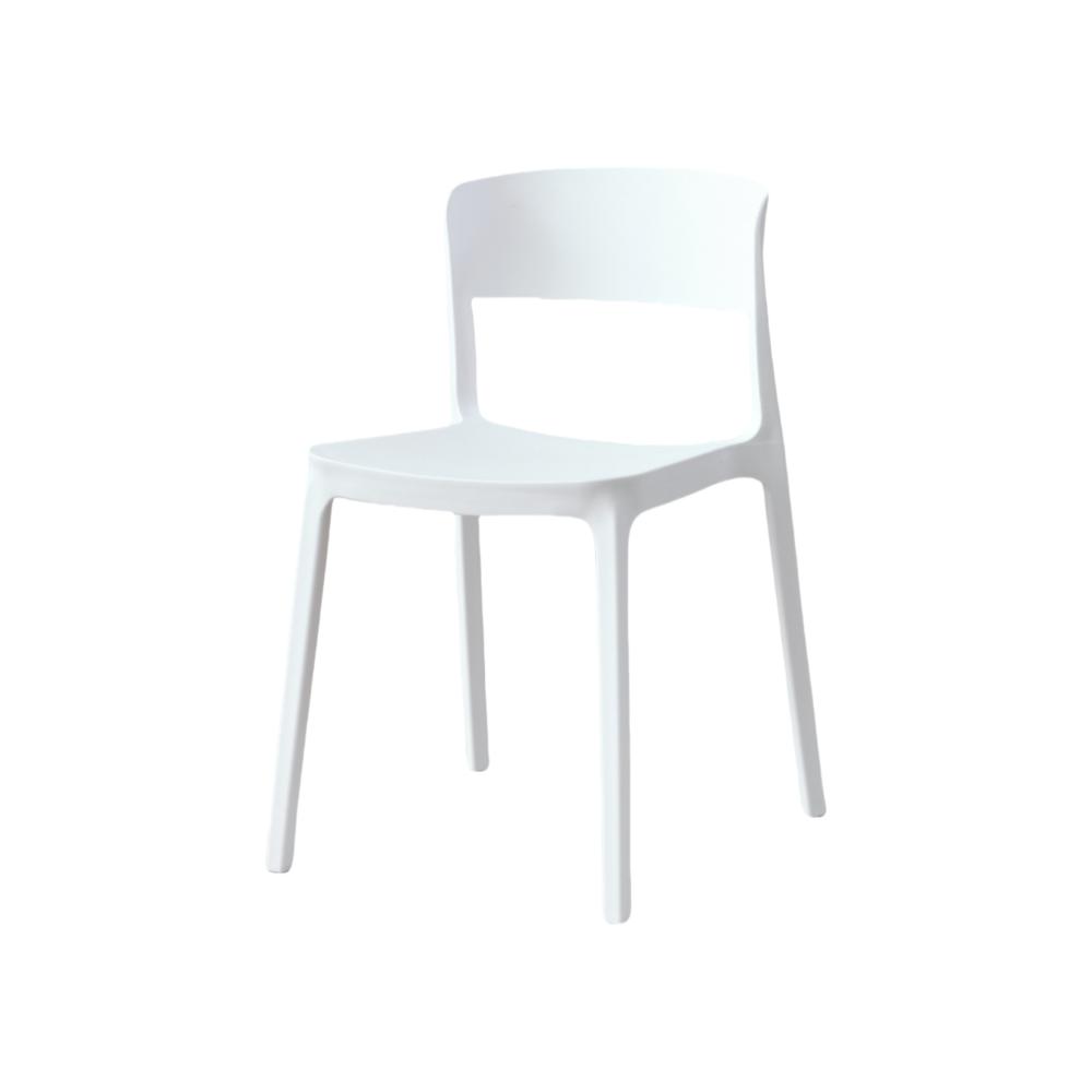 TuHome Monaco Modern Dining Chair, Sophisticated High-Back U - White