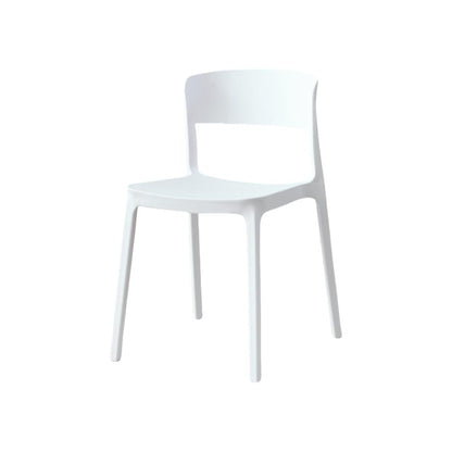 TuHome Monaco Modern Dining Chair, Sophisticated High-Back U - White