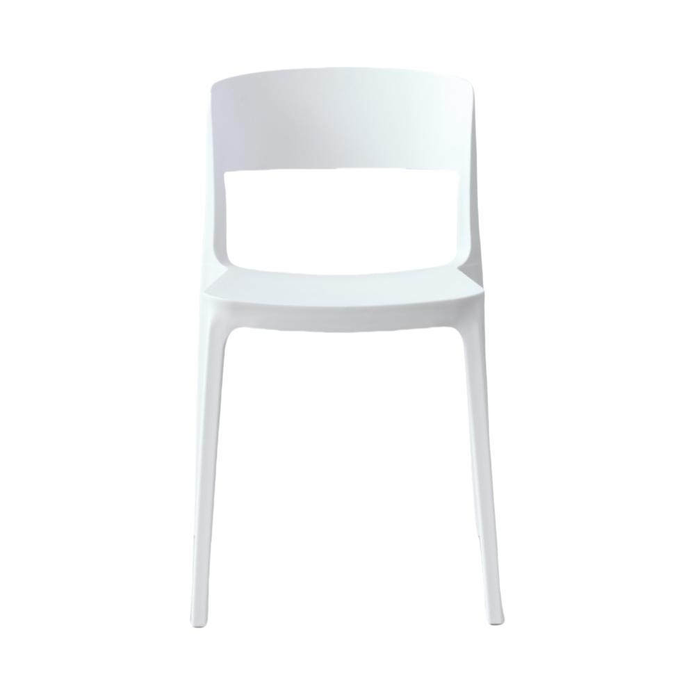 TuHome Monaco Modern Dining Chair, Sophisticated High-Back U - White