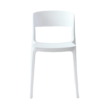 TuHome Monaco Modern Dining Chair, Sophisticated High-Back U - White