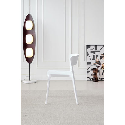 TuHome Monaco Modern Dining Chair, Sophisticated High-Back U - White