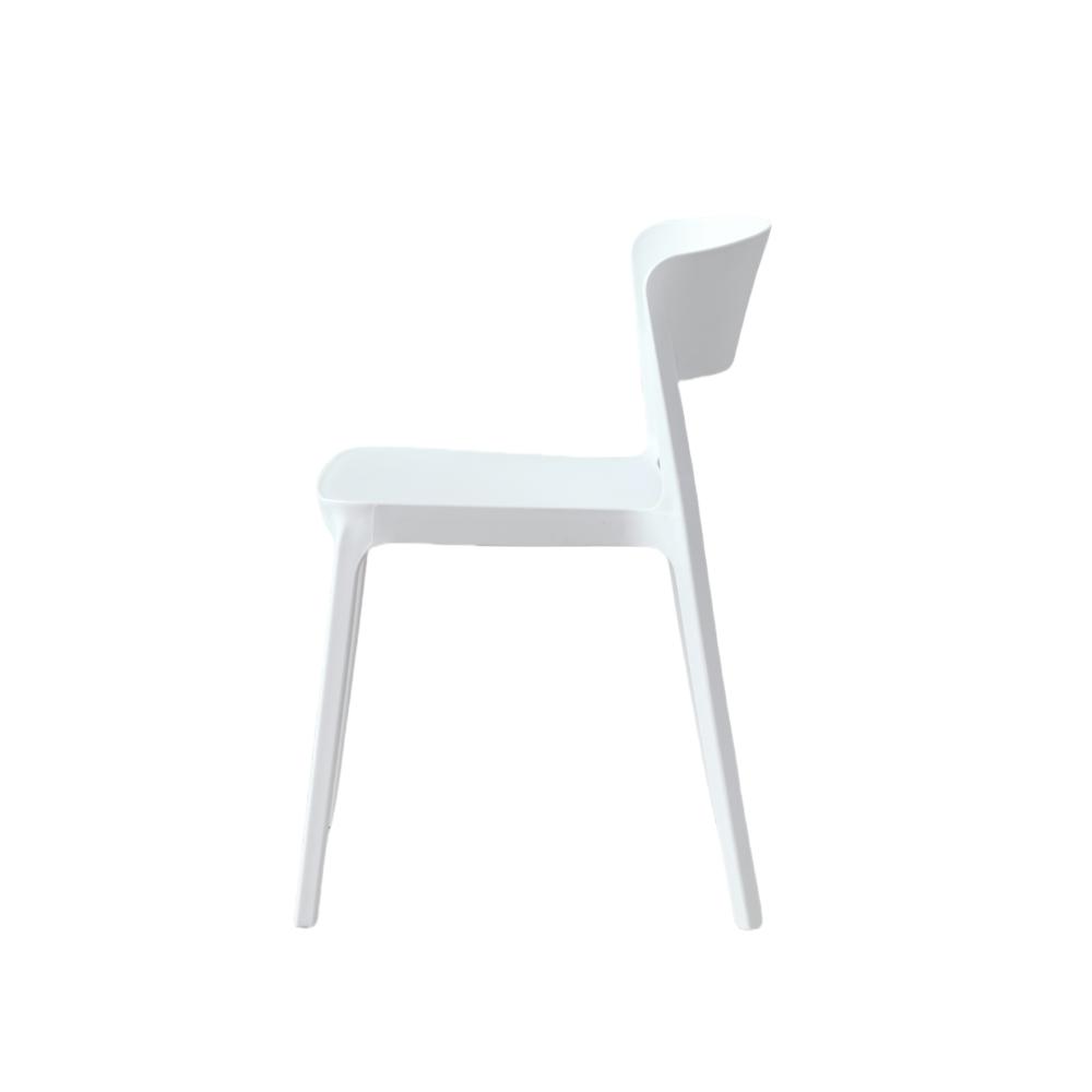TuHome Monaco Modern Dining Chair, Sophisticated High-Back U - White