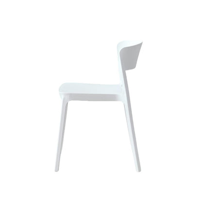 TuHome Monaco Modern Dining Chair, Sophisticated High-Back U - White