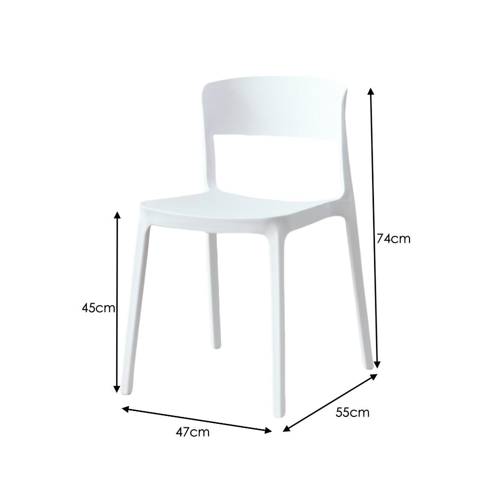 TuHome Monaco Modern Dining Chair, Sophisticated High-Back U - White