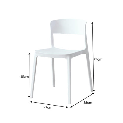 TuHome Monaco Modern Dining Chair, Sophisticated High-Back U - White