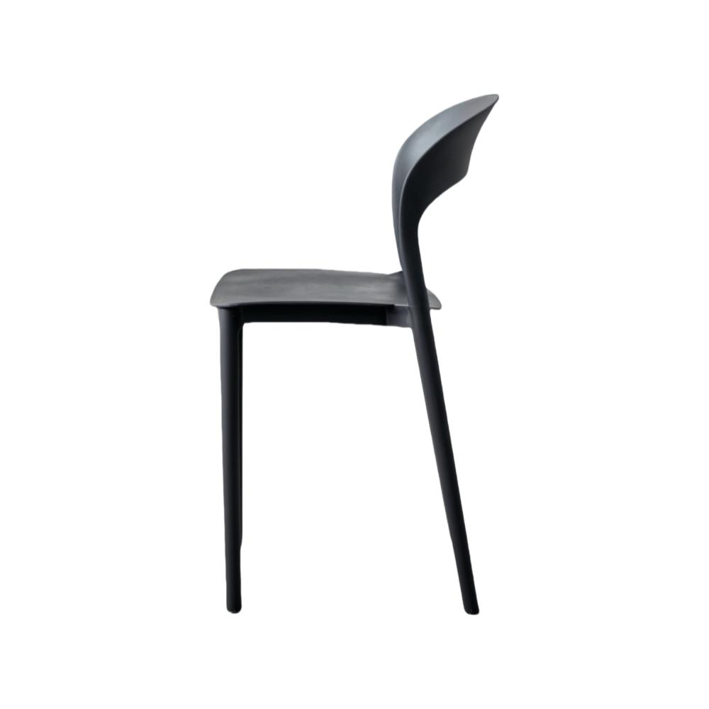 TuHome Patrick Modern Dining Chair, Sleek Upholstered Accent - Black