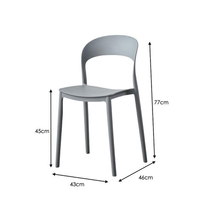 TuHome Patrick Modern Dining Chair, Sleek Upholstered Accent - Dark Grey