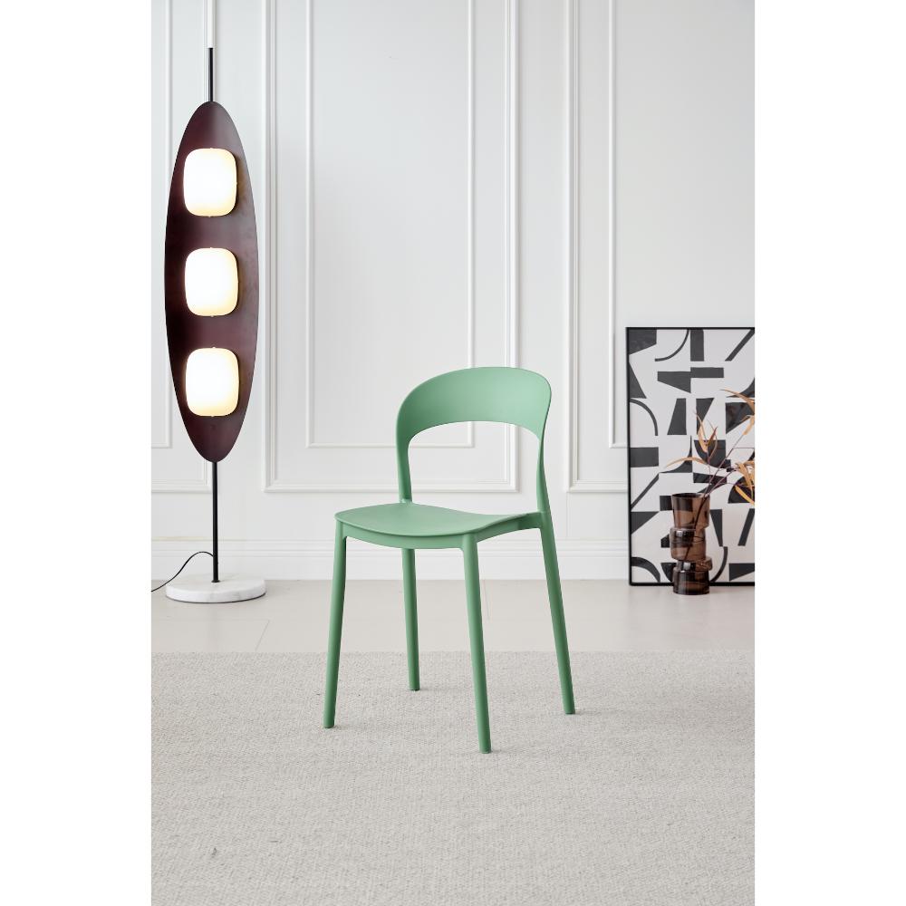 TuHome Patrick Modern Dining Chair, Sleek Upholstered Accent - Olive