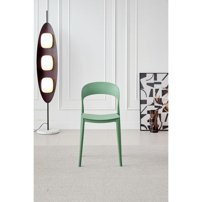 TuHome Patrick Modern Dining Chair, Sleek Upholstered Accent - Olive