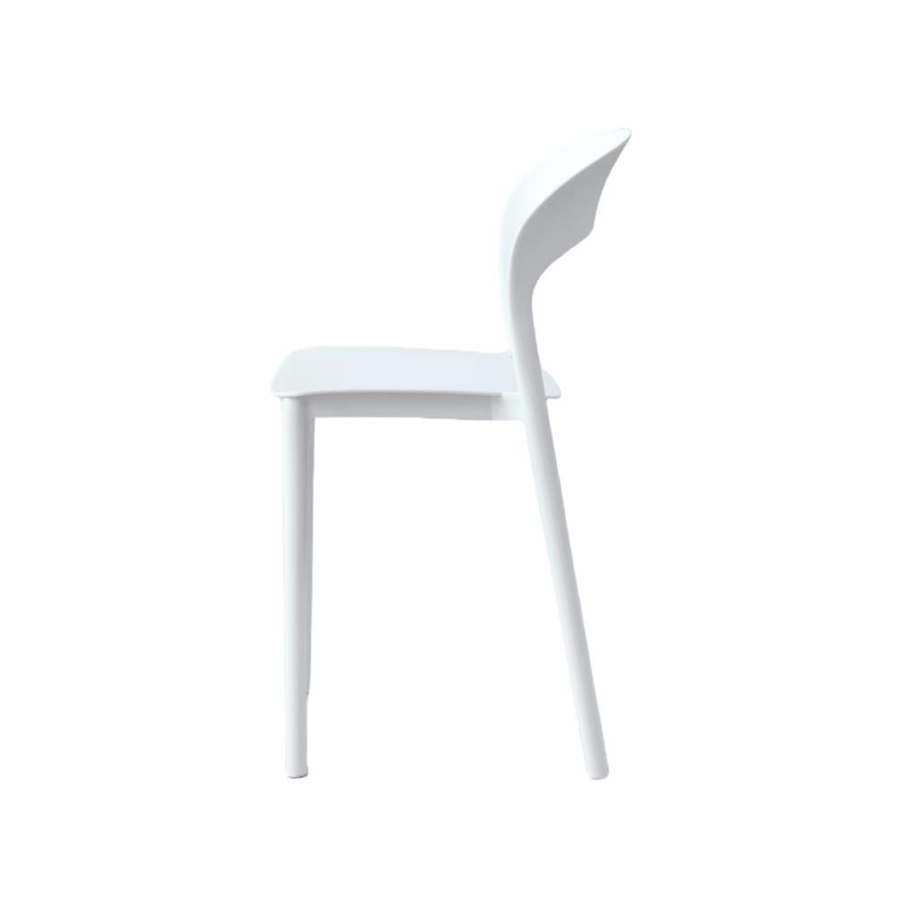 TuHome Patrick Modern Dining Chair, Sleek Upholstered Accent - White