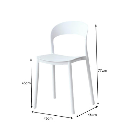 TuHome Patrick Modern Dining Chair, Sleek Upholstered Accent - White