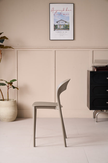 TuHome Patrick Modern Dining Chair, Sleek Upholstered Accent - Taupe