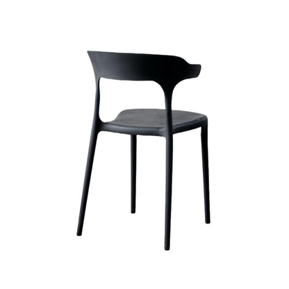 TuHome Elena Modern Accent Chair, Chic Sculptural Dining Cha - Black
