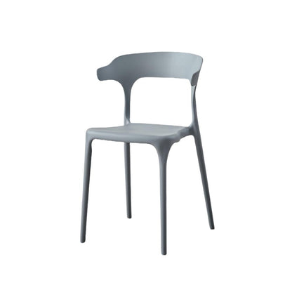 TuHome Elena Modern Accent Chair, Chic Sculptural Dining Cha - Dark Grey
