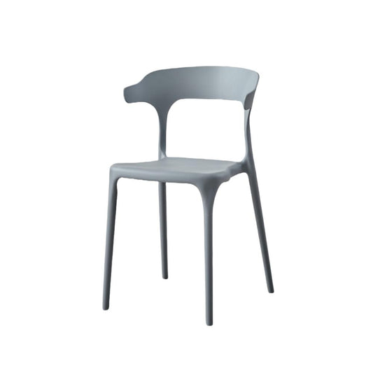 TuHome Elena Modern Accent Chair, Chic Sculptural Dining Cha - Dark Grey