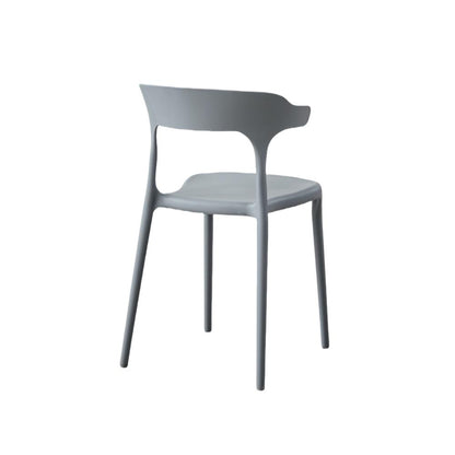 TuHome Elena Modern Accent Chair, Chic Sculptural Dining Cha - Dark Grey