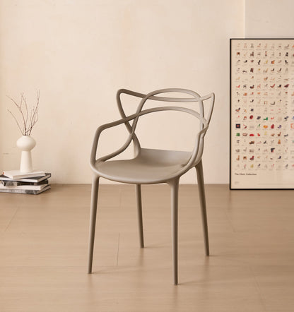 TuHome Palermo Modern Dining Chair, Sophisticated High-Back  - Taupe