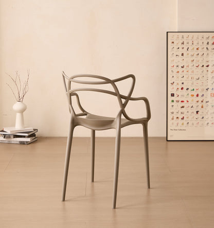 TuHome Palermo Modern Dining Chair, Sophisticated High-Back  - Taupe