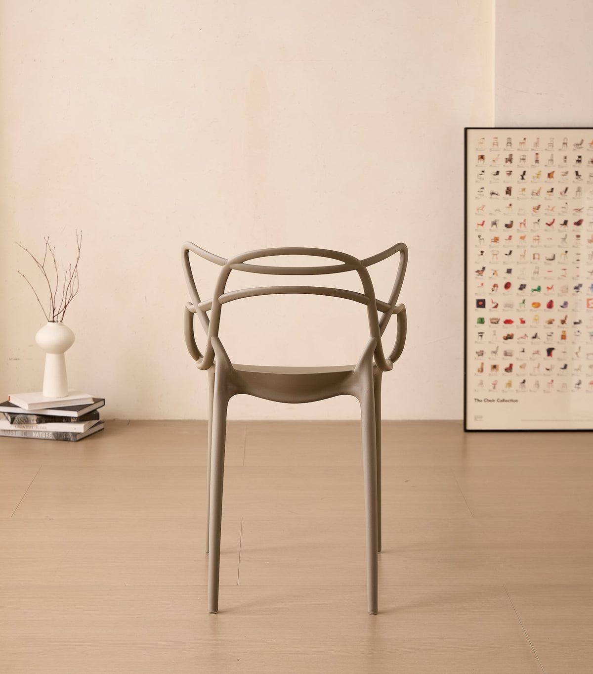 TuHome Palermo Modern Dining Chair, Sophisticated High-Back  - Taupe