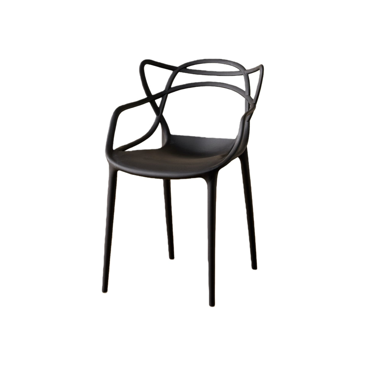 TuHome Palermo Modern Dining Chair, Sophisticated High-Back  - Black