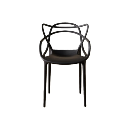 TuHome Palermo Modern Dining Chair, Sophisticated High-Back  - Black