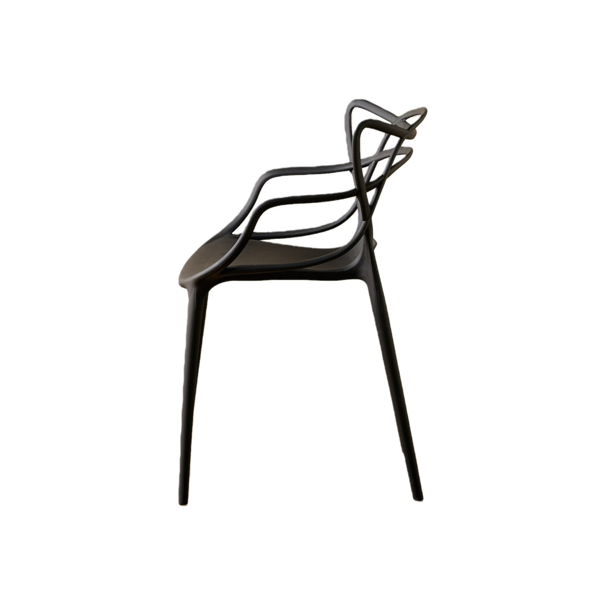 TuHome Palermo Modern Dining Chair, Sophisticated High-Back  - Black