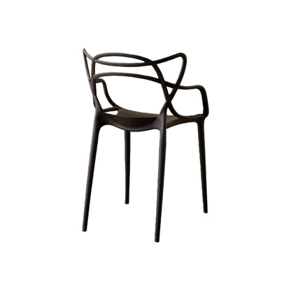 TuHome Palermo Modern Dining Chair, Sophisticated High-Back  - Black