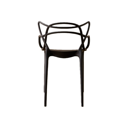 TuHome Palermo Modern Dining Chair, Sophisticated High-Back  - Black