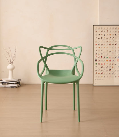 TuHome Palermo Modern Dining Chair, Sophisticated High-Back  - Green